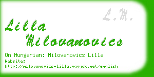 lilla milovanovics business card